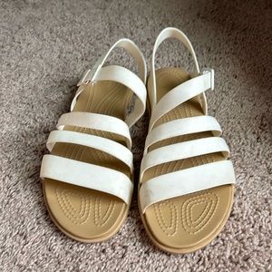 White Croc sandals